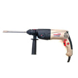 Crown Perforateur 850W electric drill with gray and black design and side handle.