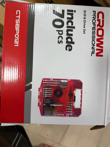 Jeu de perçage et de vissage Crown (70 pcs)