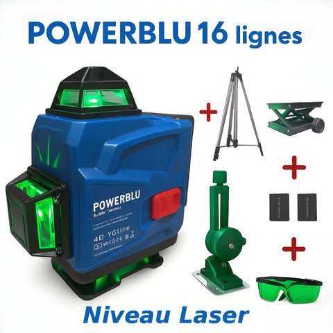 NIVEAU LASER 16 LIGNES 4D POWERBLU