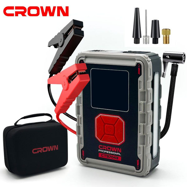 CROWN COMPRRESSURE DE VOITURE AVEC BOOSTER BATTERIE 24000 MAH